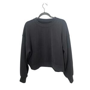 Lululemon Women’s Size 8 Ribbed Cropped Sweatshirt Dark Gray